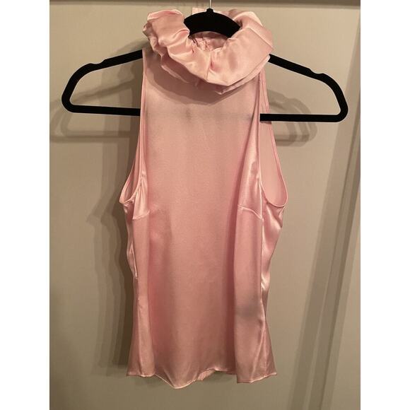Ralph Lauren Collection Purple Label Ruffle Collar Silk Blouse Tie Neck Pink 2 - Picture 14 of 15
